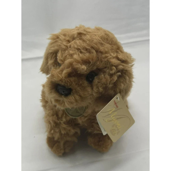 Miyoni Tots 8" Brown Plush Poodle Puppy Dog by Aurora - Picture 6 of 16